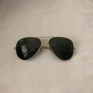 Ray Bans Aviators - Green Lens/Gold Frame